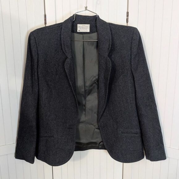 Pendleton Wool Blazer Jacket Gray Women 12 Vintage USA 100% Virgin Wool Classic - Picture 3 of 7